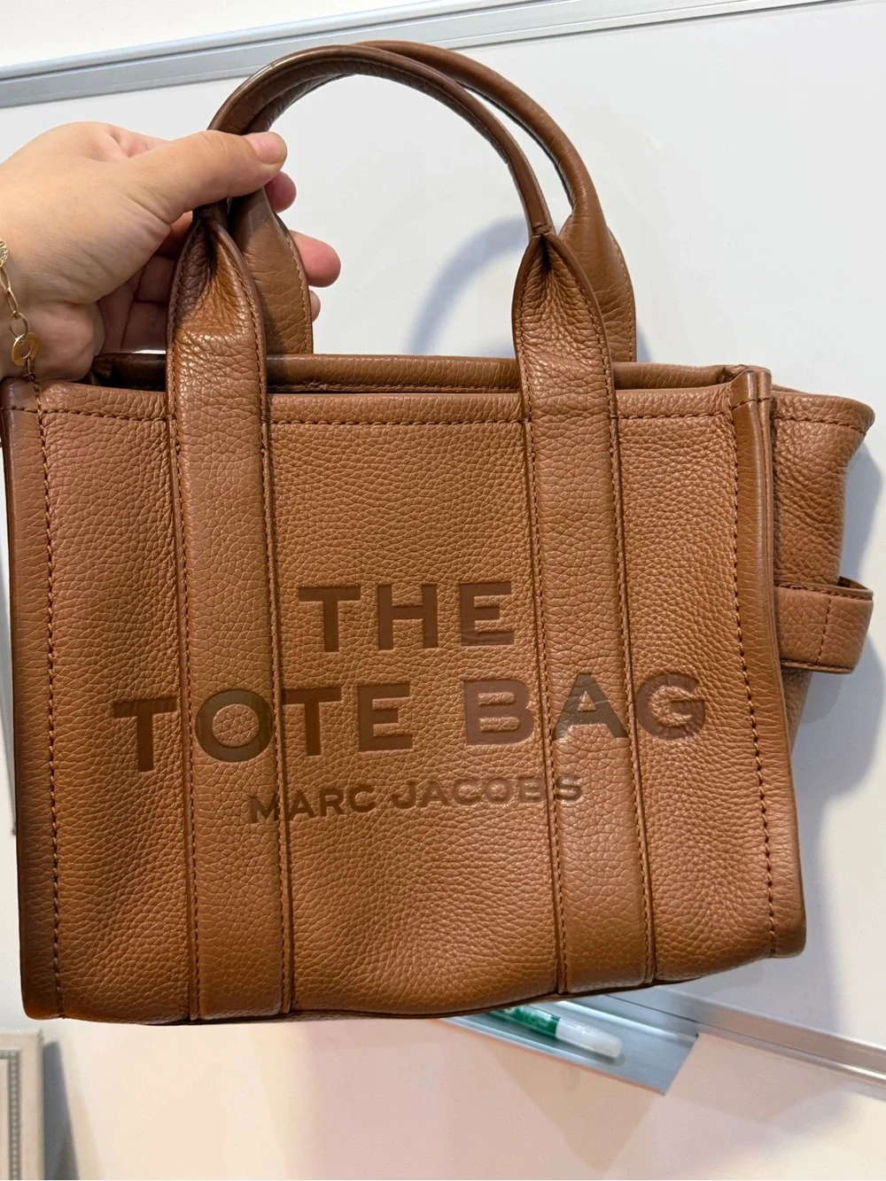 Marc Jacobs Brown Pebbled Leather Tote